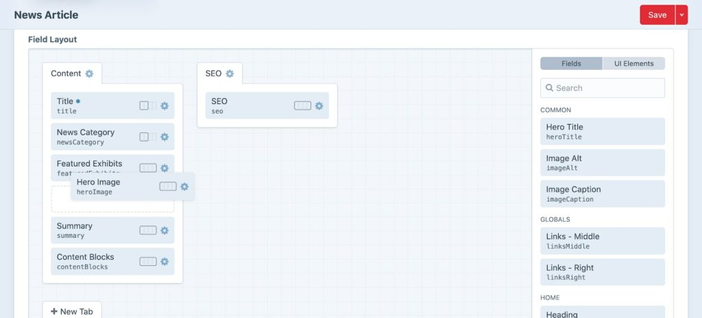 custom fields field layout reorder